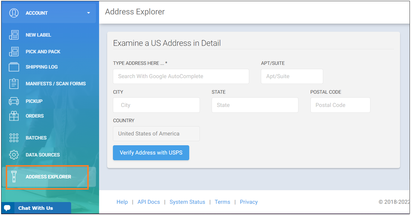 How can I validate US address? International Bridge